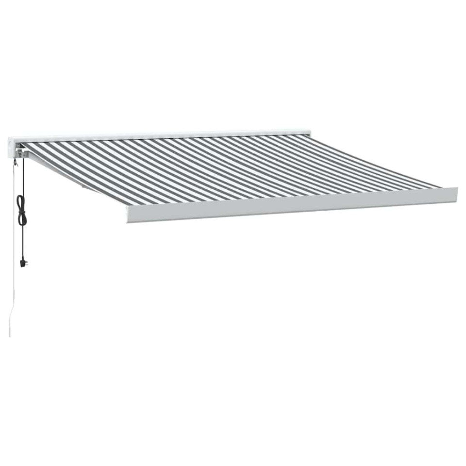 Copertină retractabilă antracit/alb, 3x2,5 m, textil/aluminiu - 1 | YEO