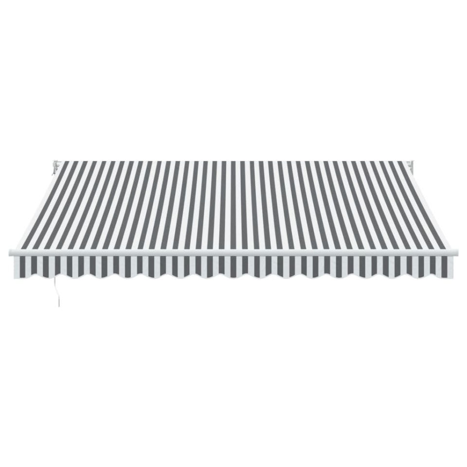 Copertina retractabilă antracit & alb 4x3m țesătură și aluminiu - 2 | YEO