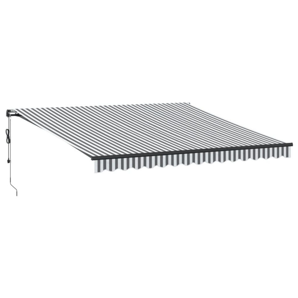 Copertină retractabilă automat LED-uri antracit/alb 400x350 cm - 1 | YEO