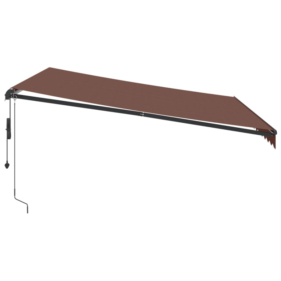 Copertina retractabilă automat, maro, 400x350 cm - 3 | YEO