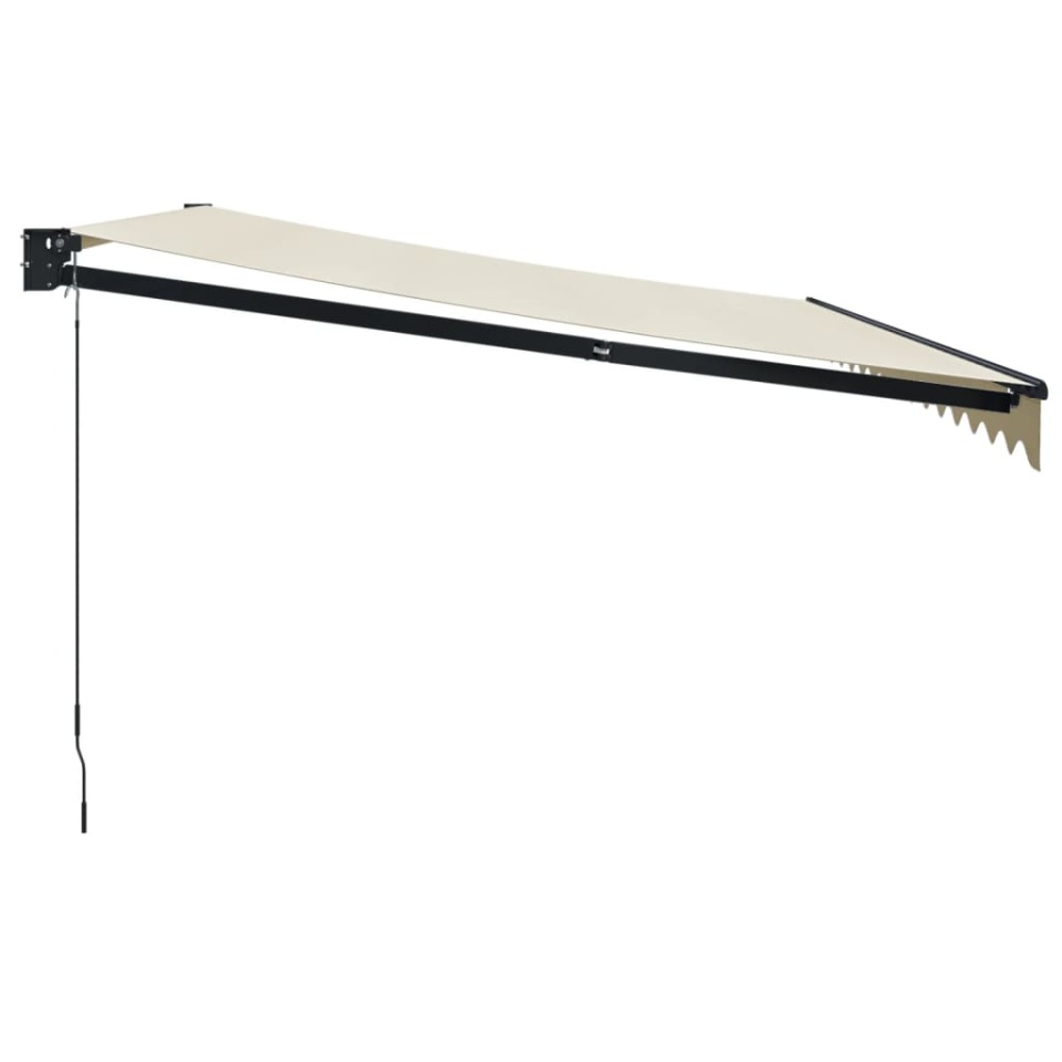 Copertină retractabilă, crem, 4,5x3 m, textil și aluminiu - 3 | YEO