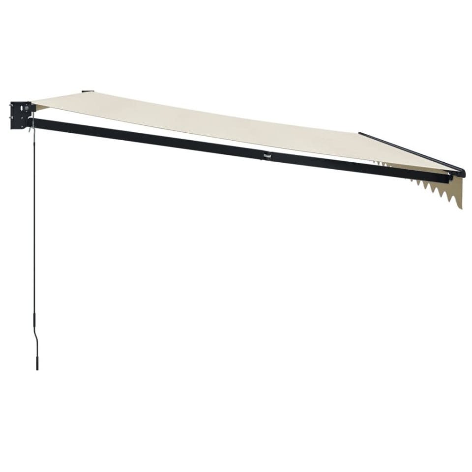 Copertină retractabilă, crem, 4x3 m, textil și aluminiu - 3 | YEO