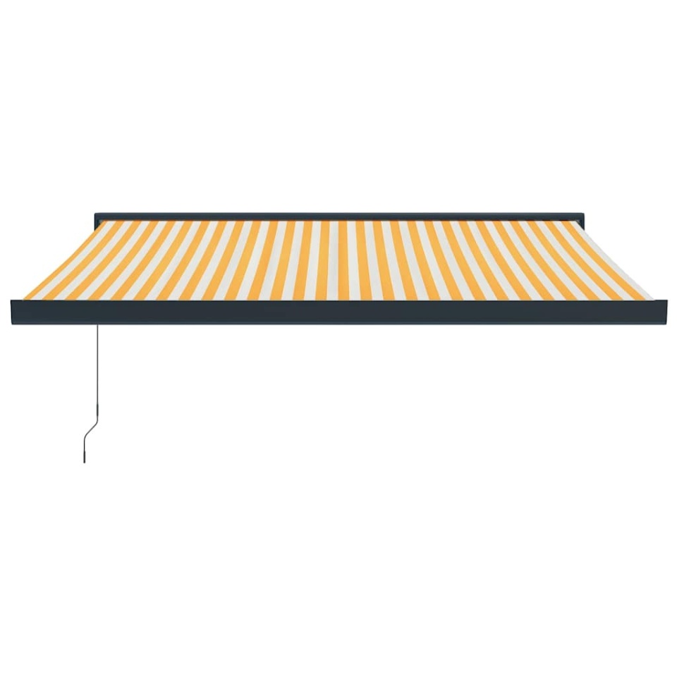 Copertină retractabilă, galben/alb, 3,5x2,5 m, textil/aluminiu - 2 | YEO