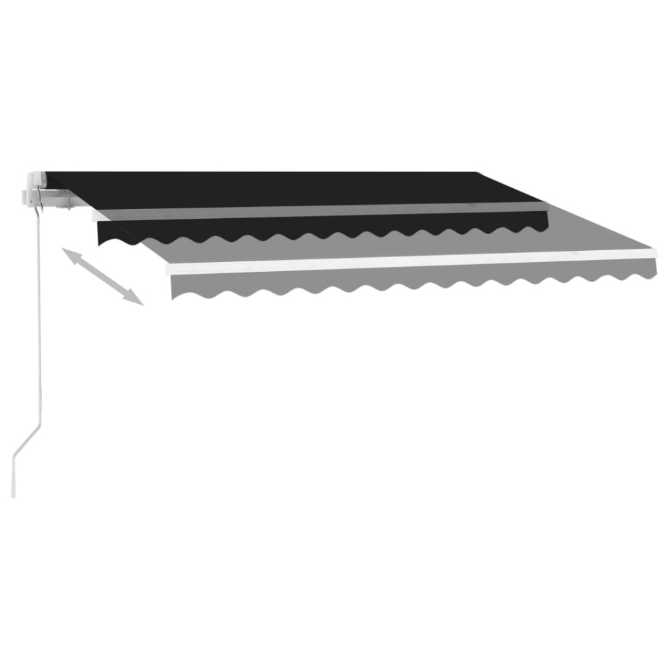 Copertină retractabilă manual, antracit, 300x250 cm - 3 | YEO