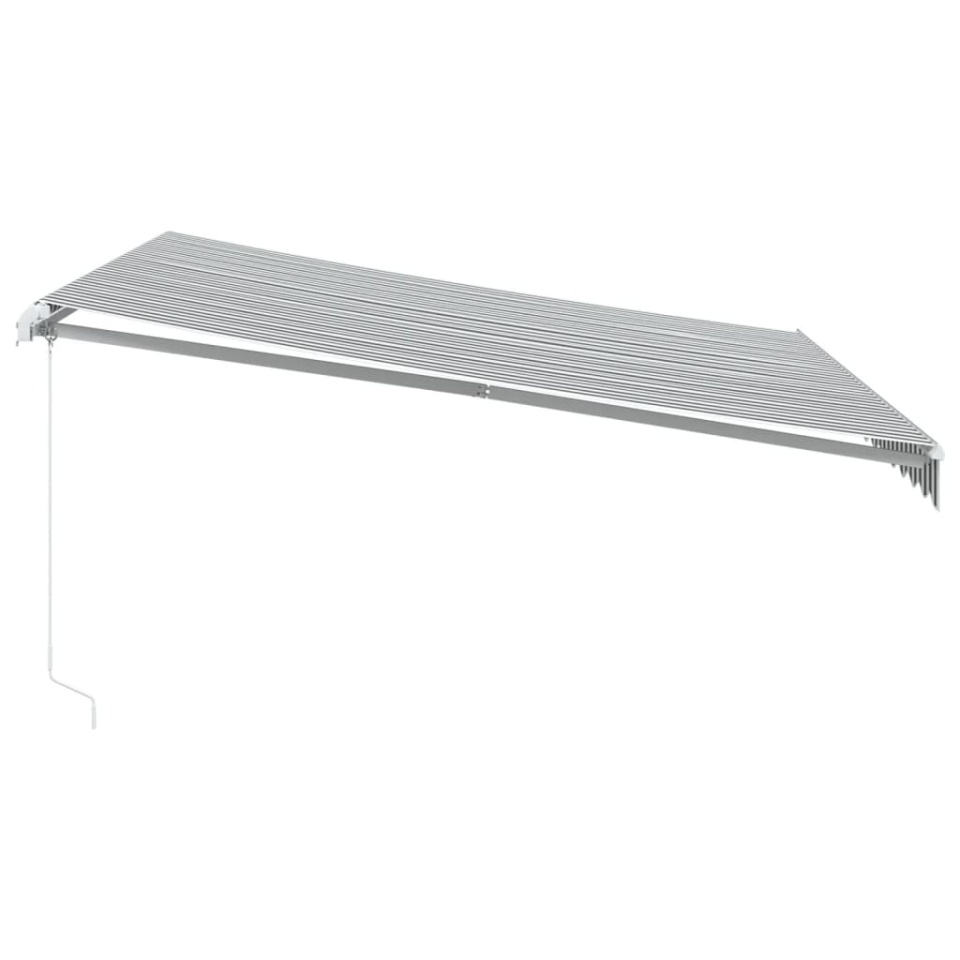 Copertină retractabilă manual, antracit/alb, 400x350 cm - 3 | YEO