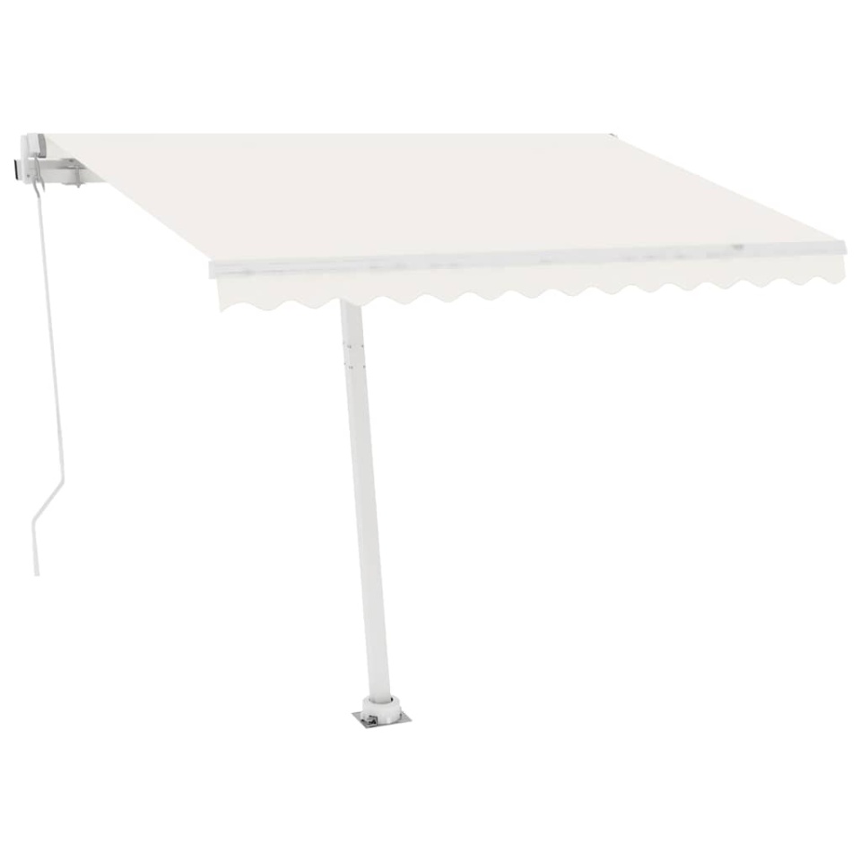 Copertină retractabilă manual, crem, 300x250 cm - 1 | YEO