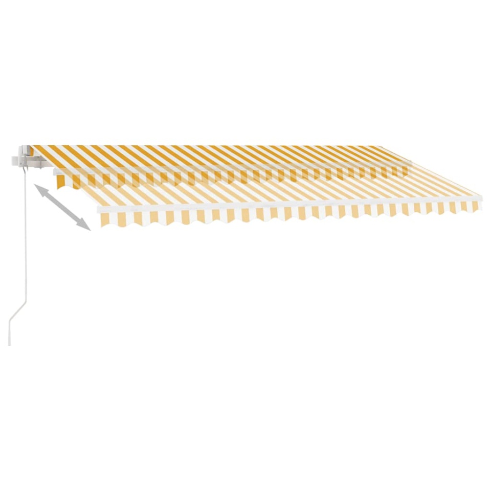 Copertină retractabilă manual cu LED, galben & alb, 400x300 cm - 3 | YEO