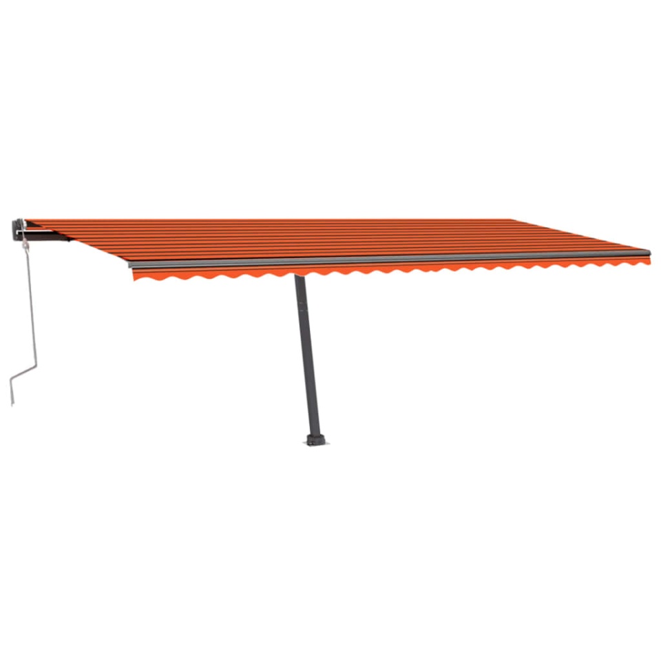 Copertină retractabilă manual LED, portocaliu/maro, 600x300 cm - 2 | YEO