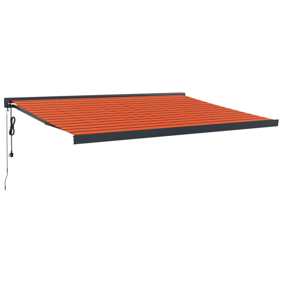Copertină retractabilă portocaliu/maro 4x3 m, textil/aluminiu - 1 | YEO