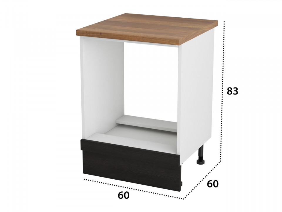 Corp cuptor, Alfa, Wenge, blat termic nuc, PAL, 83x60x60 cm - 3 | YEO