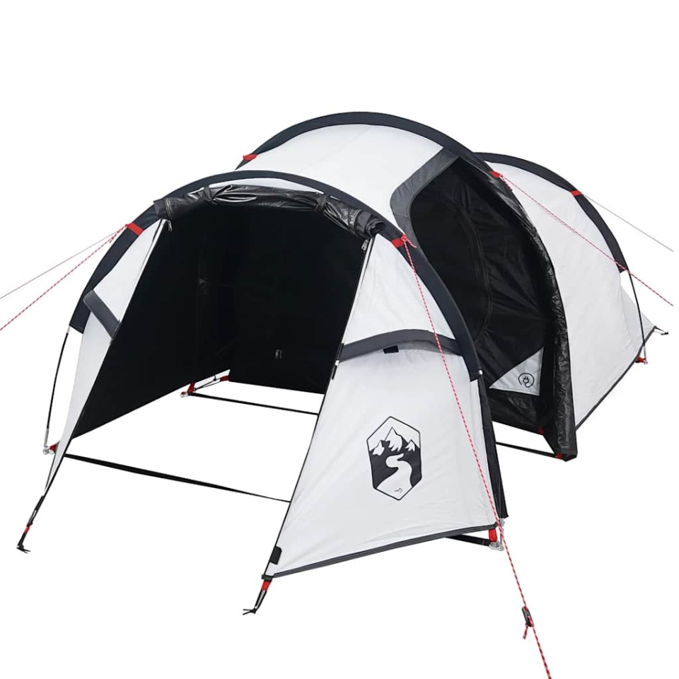 Cort camping tunel 3 persoane, alb, țesătură opacă, impermeabil - 3 | YEO