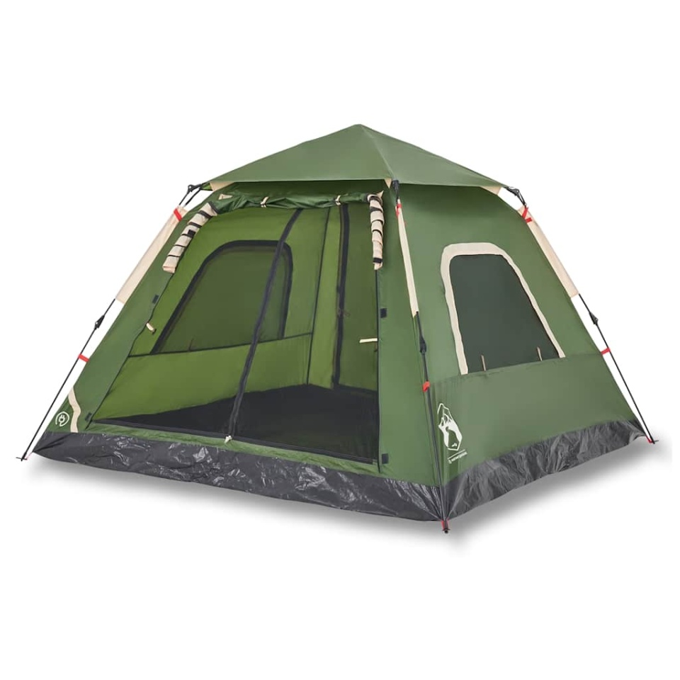 Cort de camping cupolă 5 persoane, setare rapidă, verde - 1 | YEO