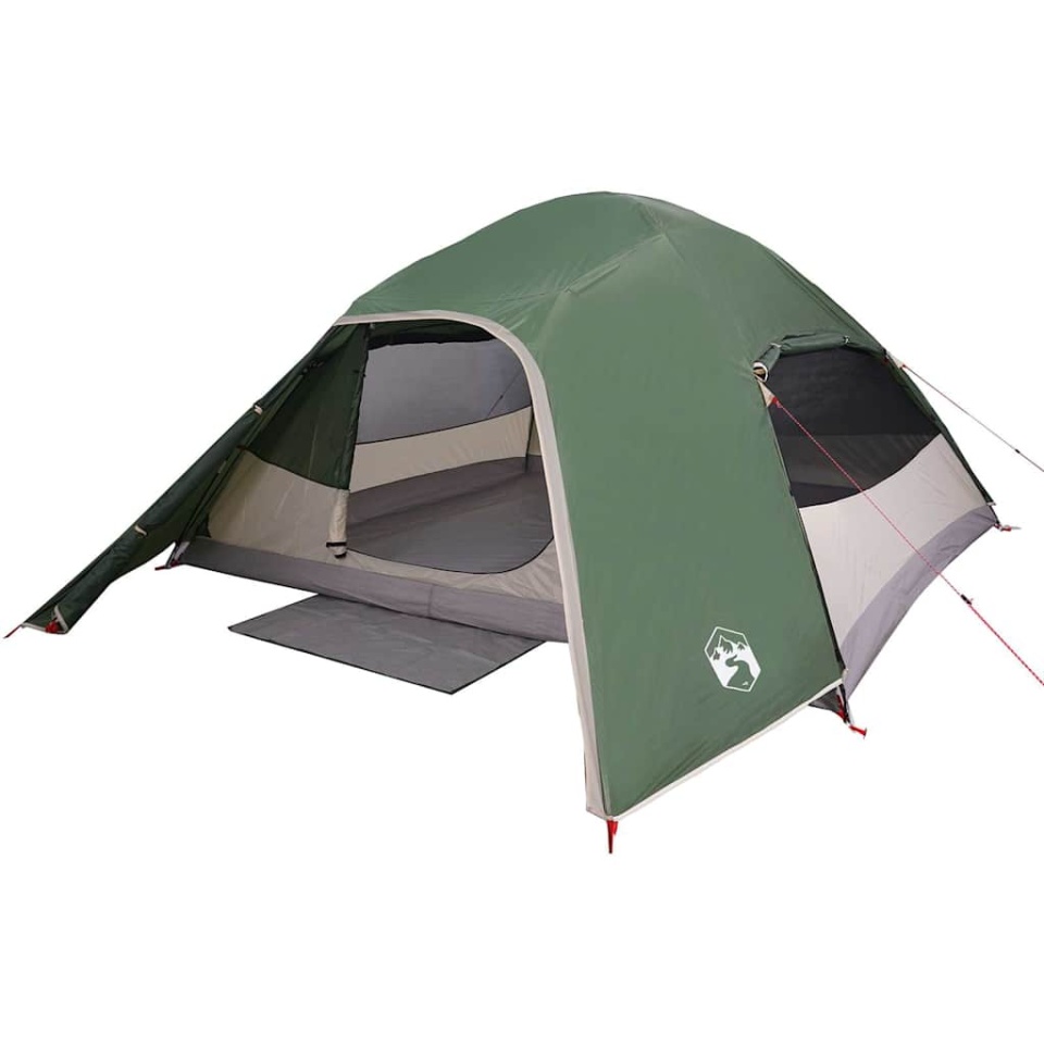 Cort de camping cupolă pentru 4 persoane, verde, impermeabil - 2 | YEO