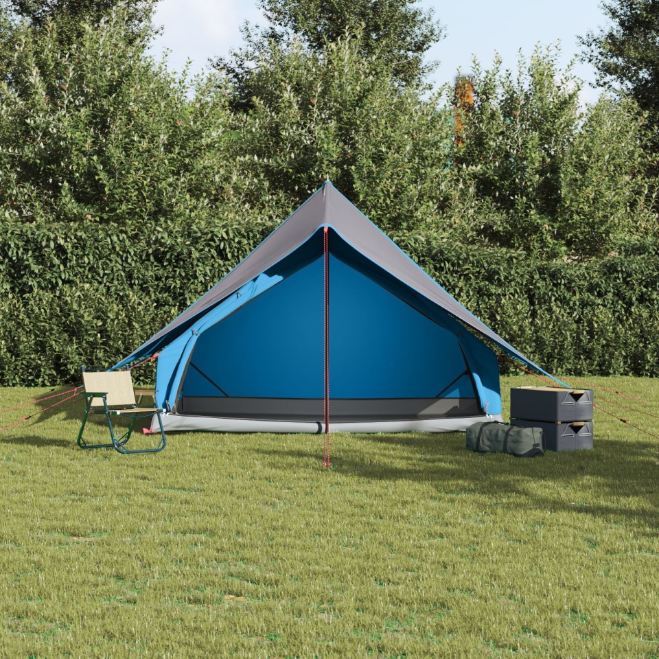 Cort de camping în formă de A pentru 5 persoane, albastru, rezistent la apă - 3 | YEO