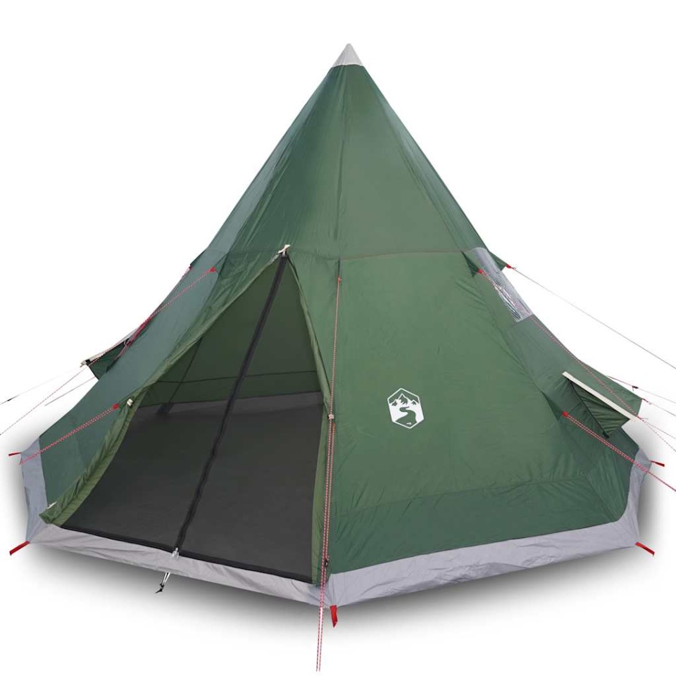 Cort de camping tipi pentru 4 persoane, verde, impermeabil - 1 | YEO
