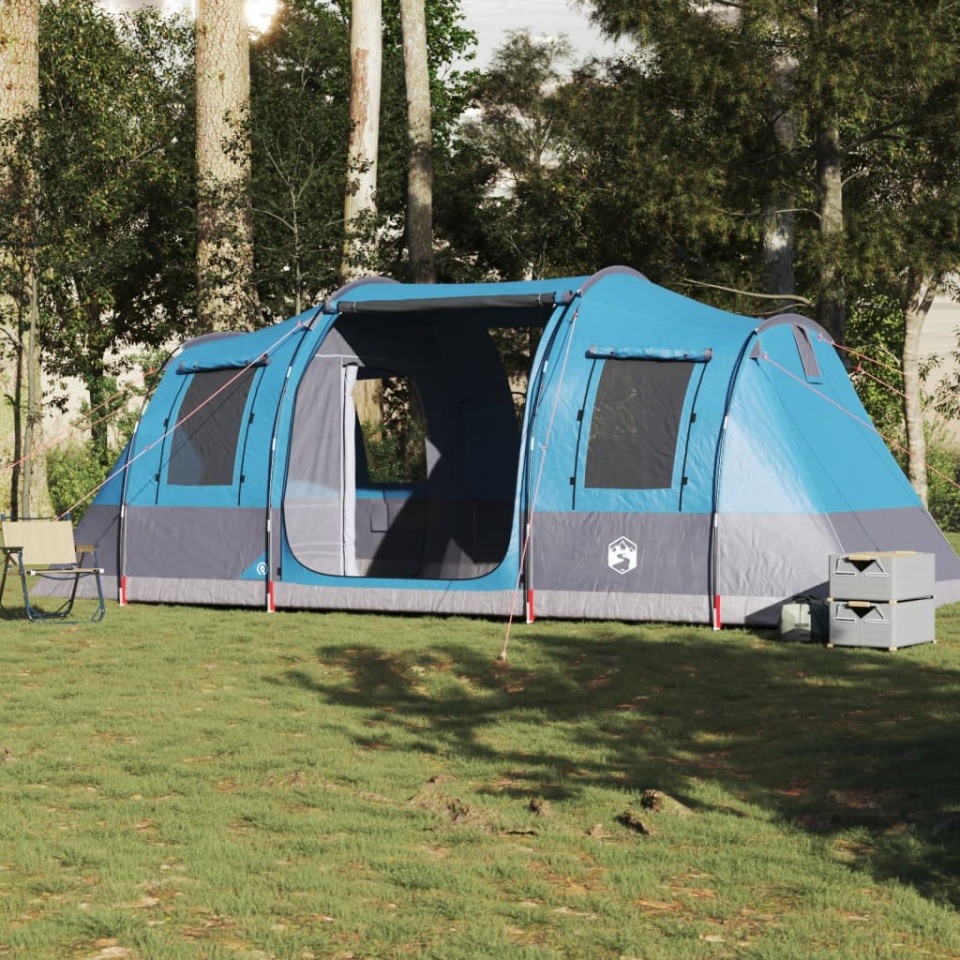 Cort de camping tunel pentru 4 persoane, albastru, impermeabil - 2 | YEO
