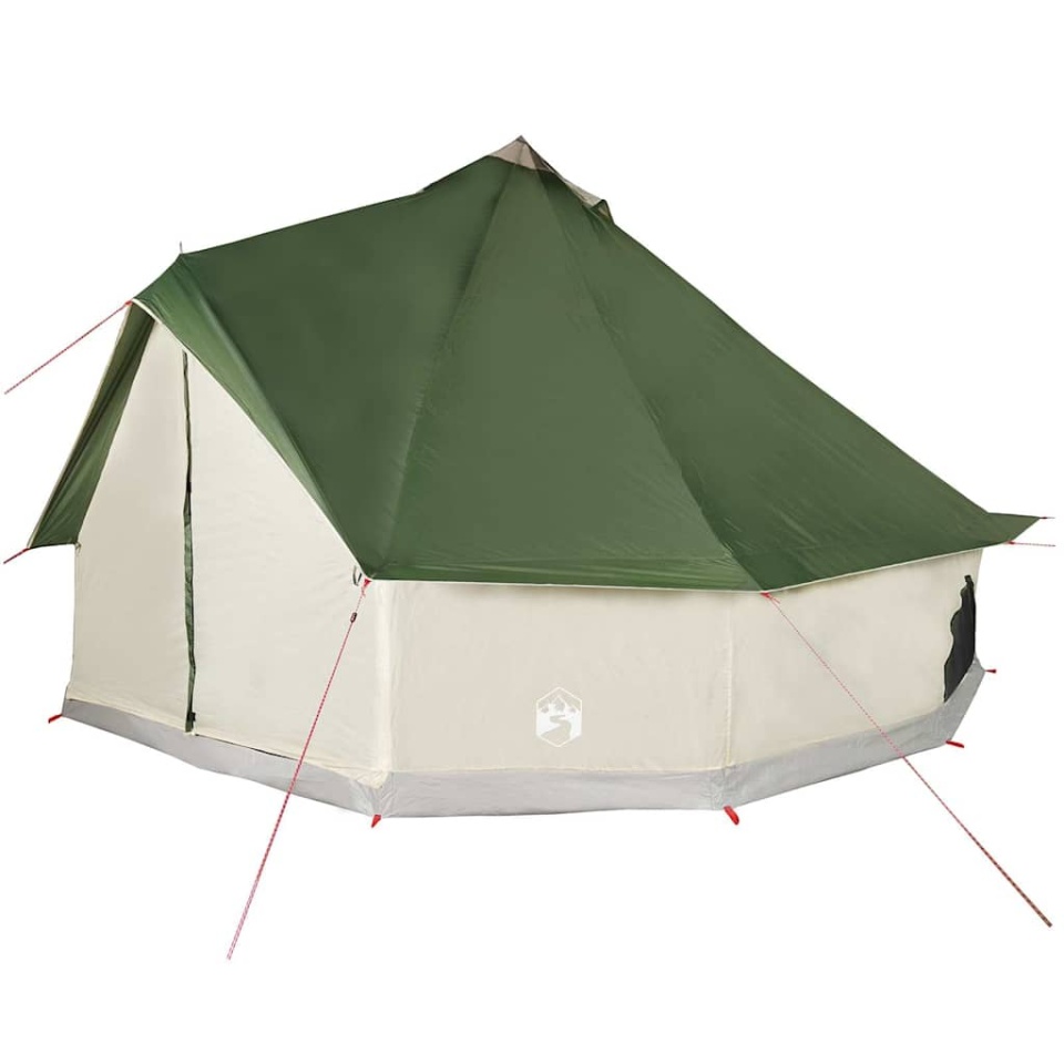 Cort de familie Tipi pentru 12 persoane, verde, impermeabil - 1 | YEO