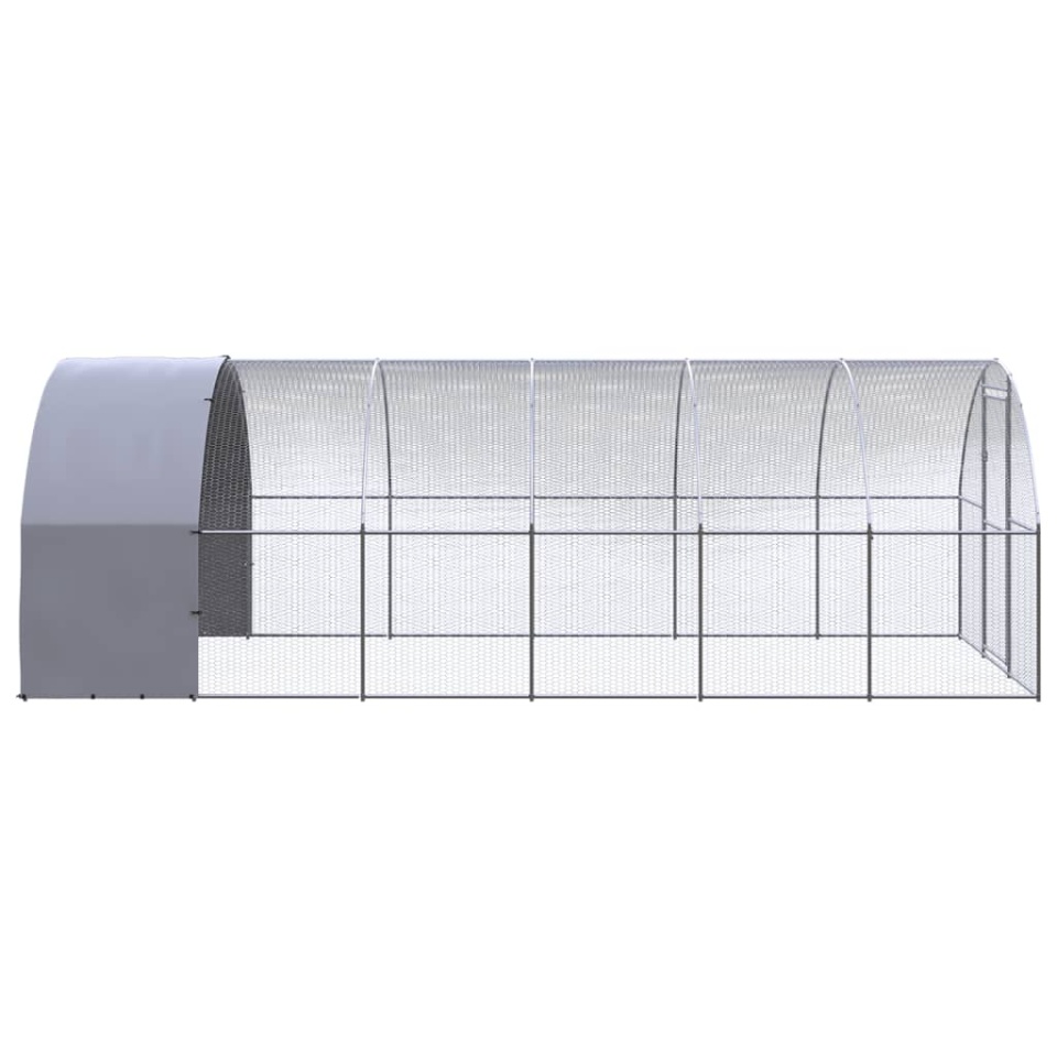 Coteț de găini pentru exterior, 3x6x2 m, oțel zincat - 2 | YEO