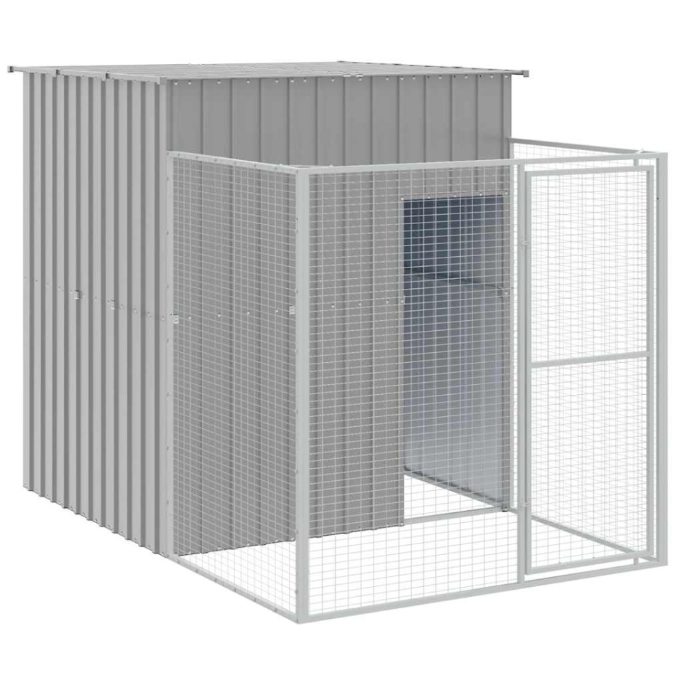Cușcă de câine & țarc gri deschis 165x251x181cm oțel galvanizat - 1 | YEO