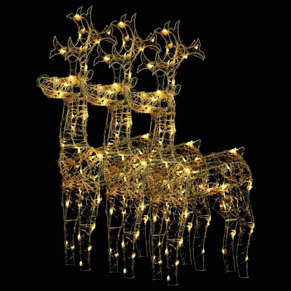 Decorațiuni reni de Crăciun, 3 buc., 60x16x100 cm, acril - 3 | YEO