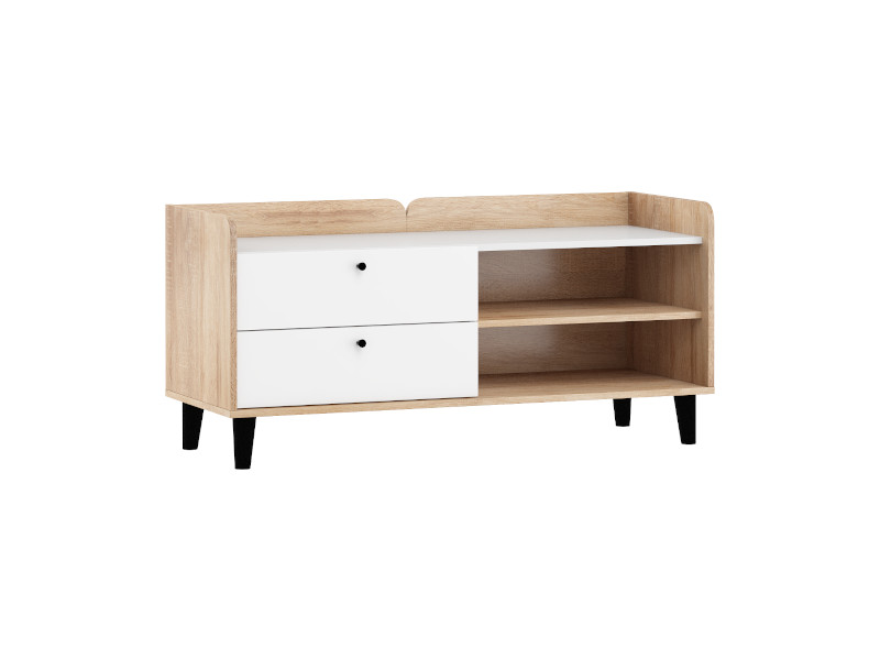 Dolce Dol-18 Tv Stand Sonoma Bright/White High Gloss