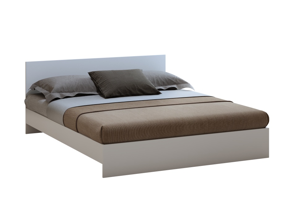 Dormitor Eco alb, dulap 3 usi, pat 160x200 cm, 2 noptiere, comoda - 1 | YEO