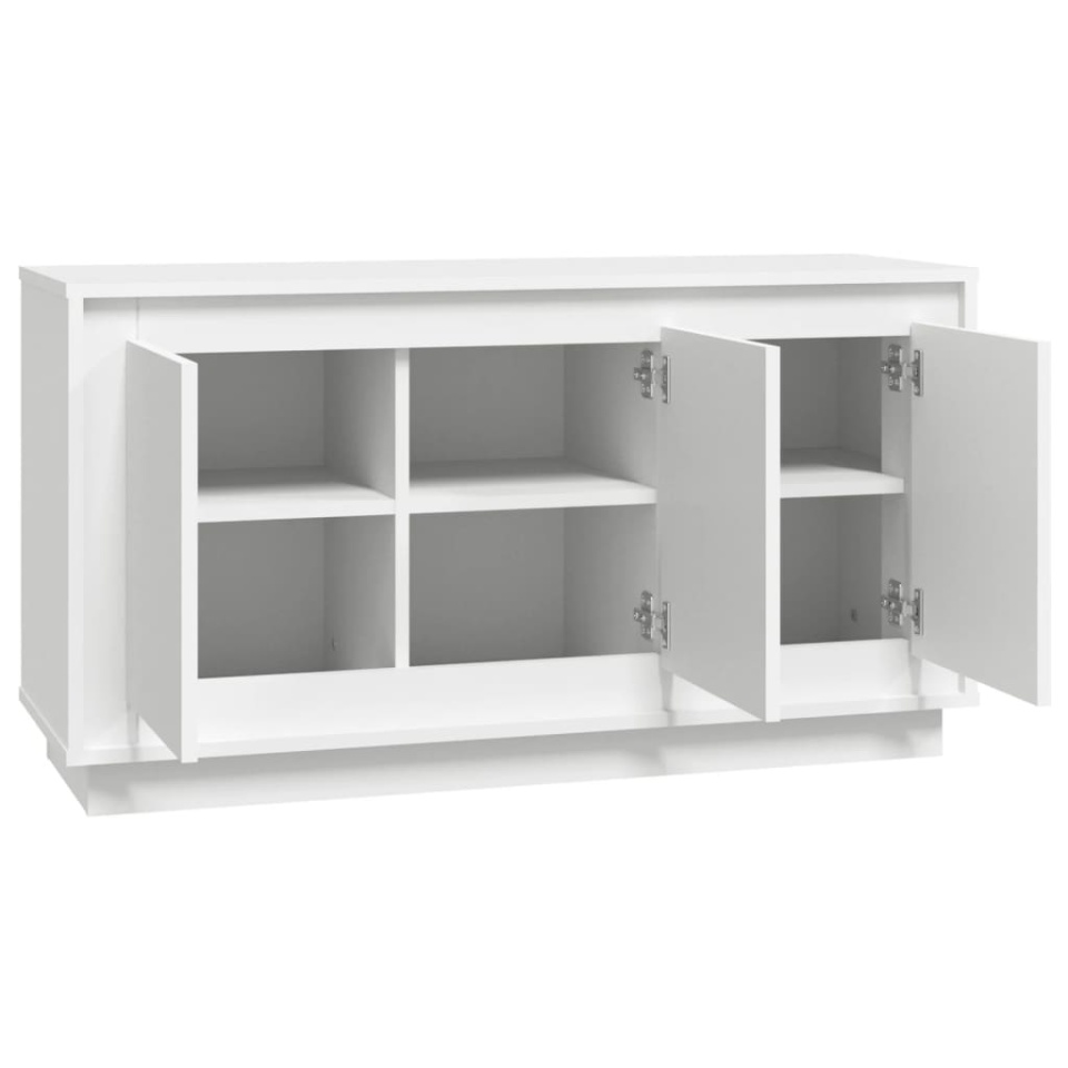 Dulap, alb, 102x35x55 cm, lemn prelucrat - 4 | YEO