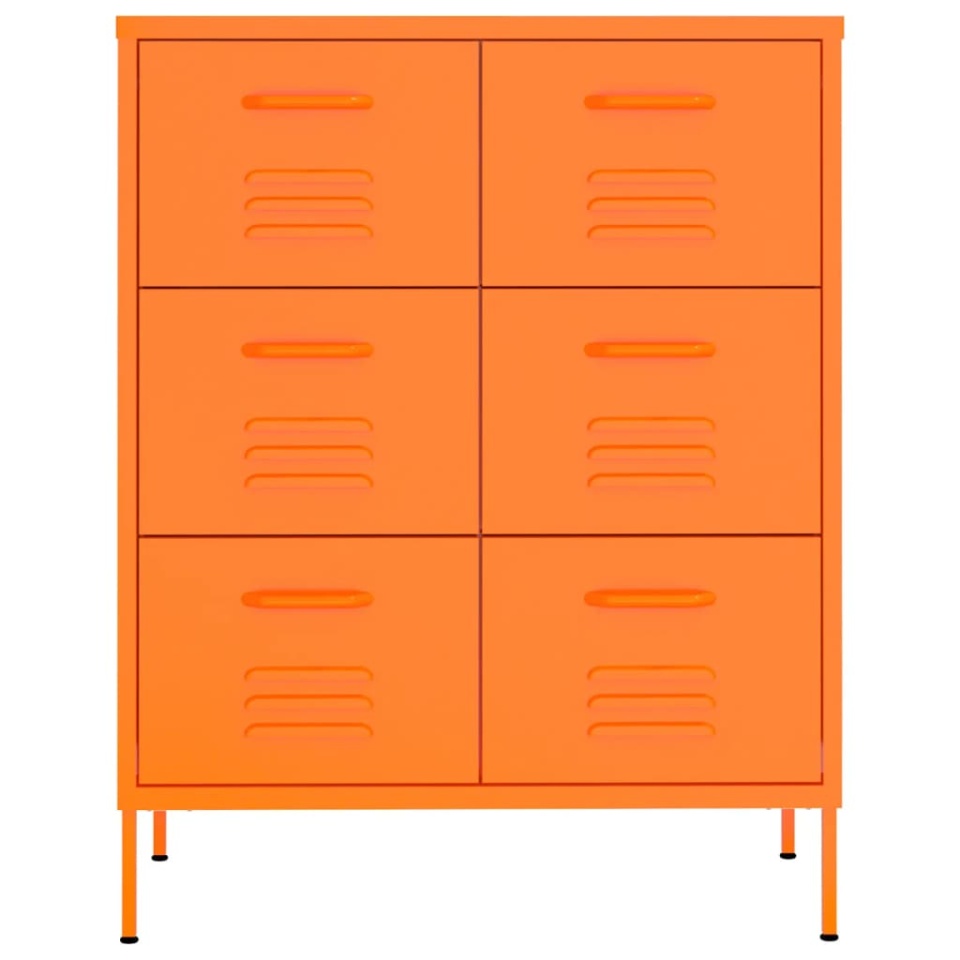 Dulap cu sertare, portocaliu, 80x35x101,5 cm, oțel - 2 | YEO