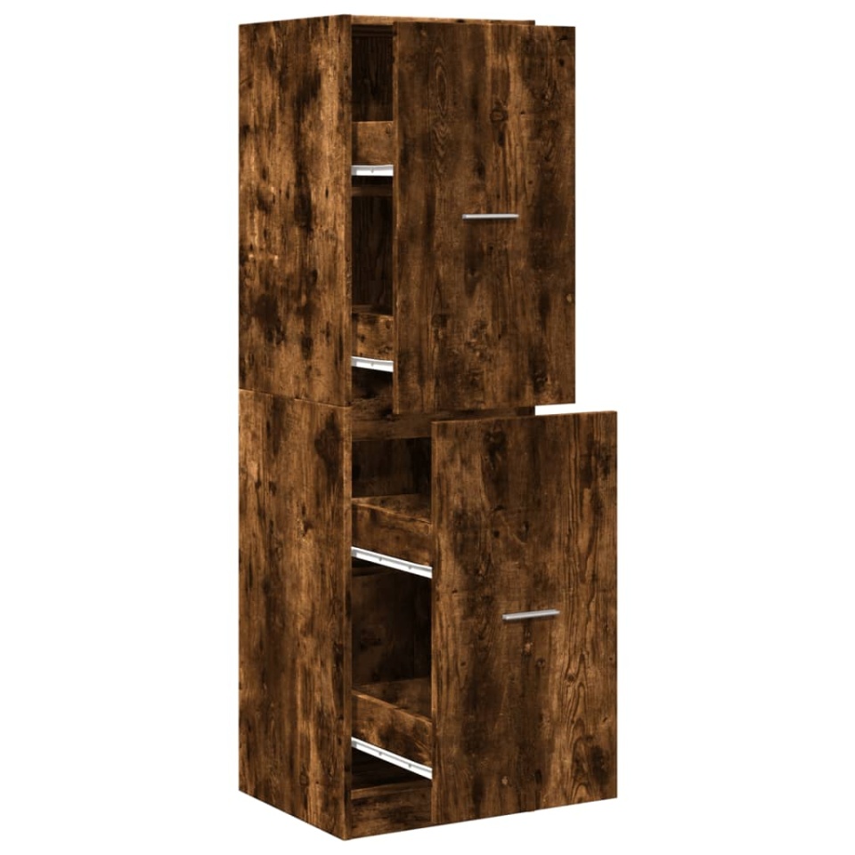 Dulap de farmacie stejar fumuriu, 40x41x144,5cm, lemn prelucrat - 1 | YEO