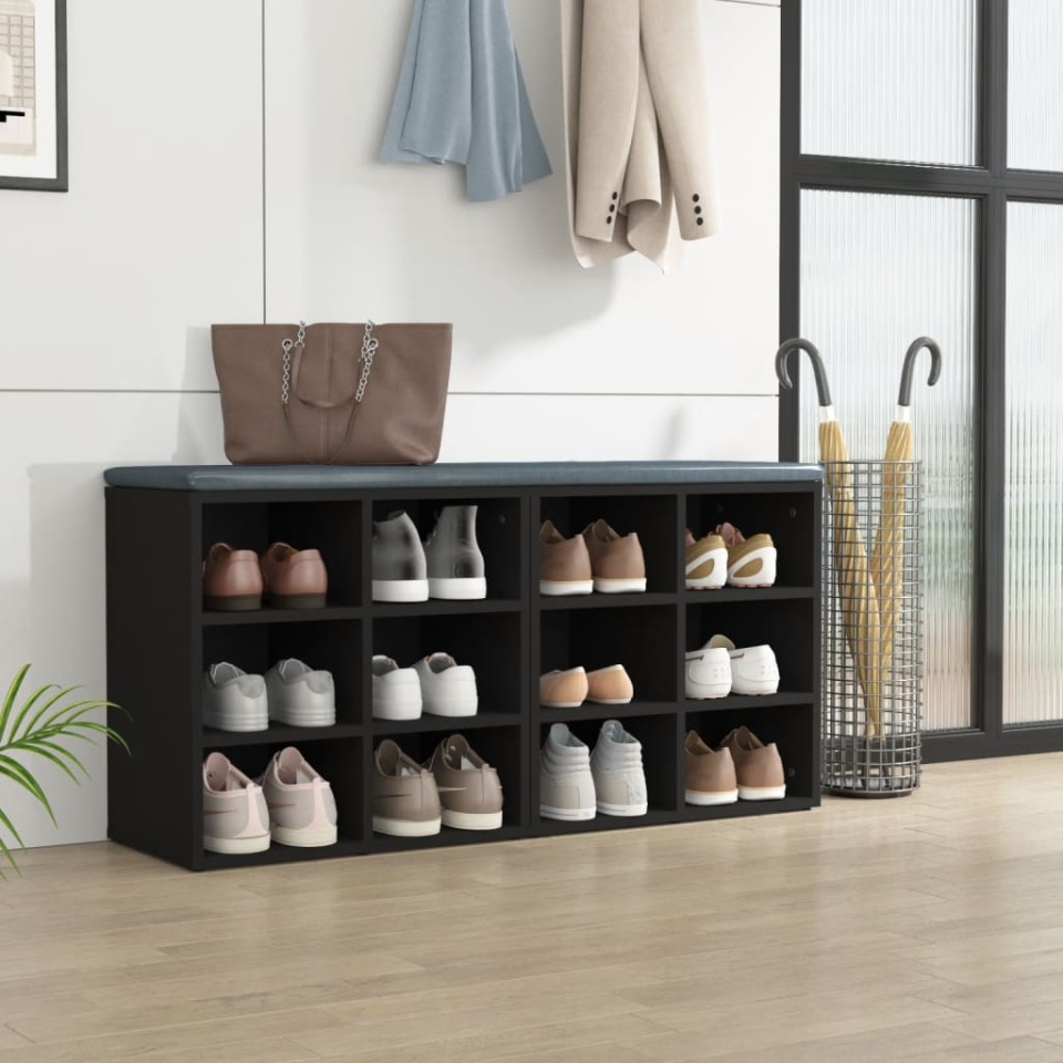 Dulap de pantofi, negru, 52,5x30x50 cm - 2 | YEO