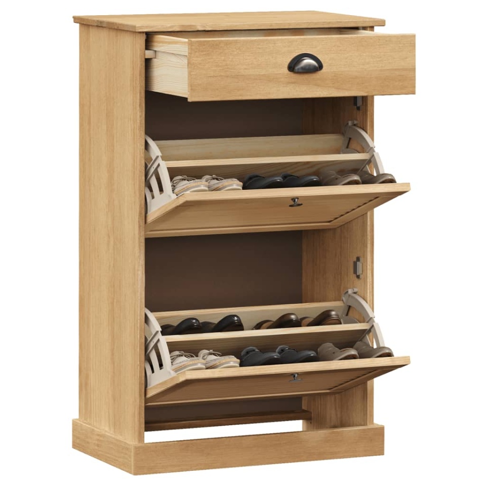 Dulap de pantofi VIGO, 60x35x96 cm, lemn masiv de pin - 2 | YEO