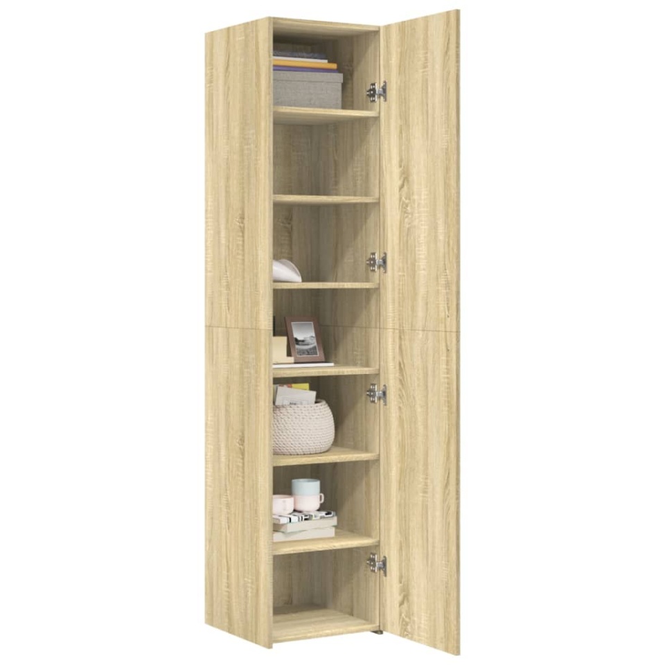 Dulap înalt, stejar sonoma, 40x42,5x185 cm, lemn prelucrat - 2 | YEO