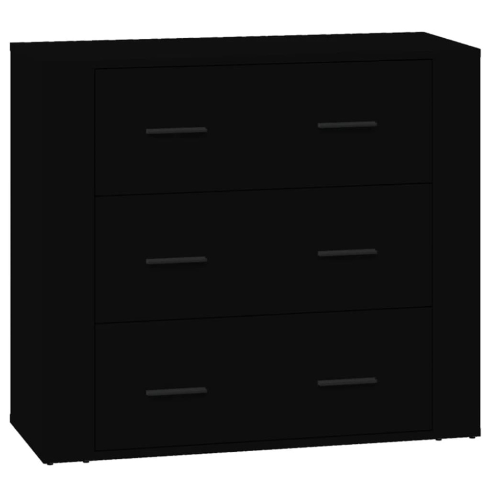 Dulap, negru, 80x33x70 cm, lemn prelucrat - 1 | YEO