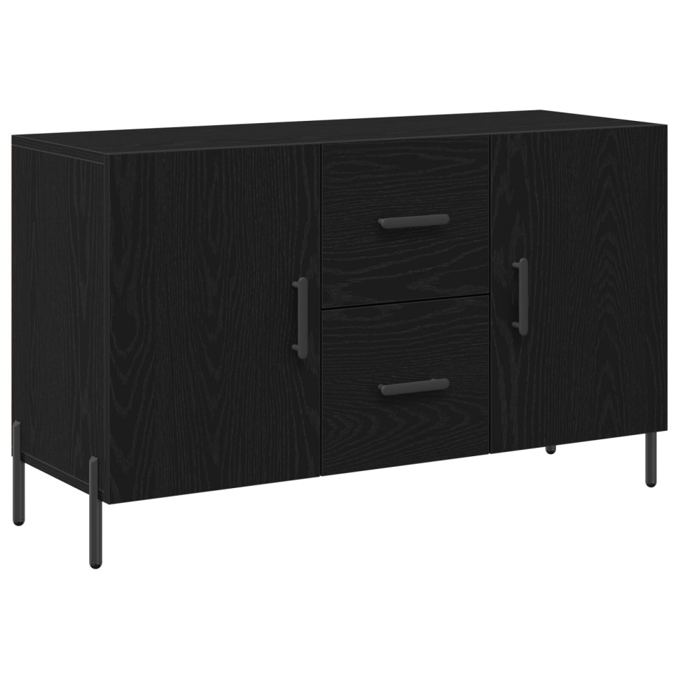 Dulap negru din stejar 100x36x60 cm Lemn stratificat - 1 | YEO