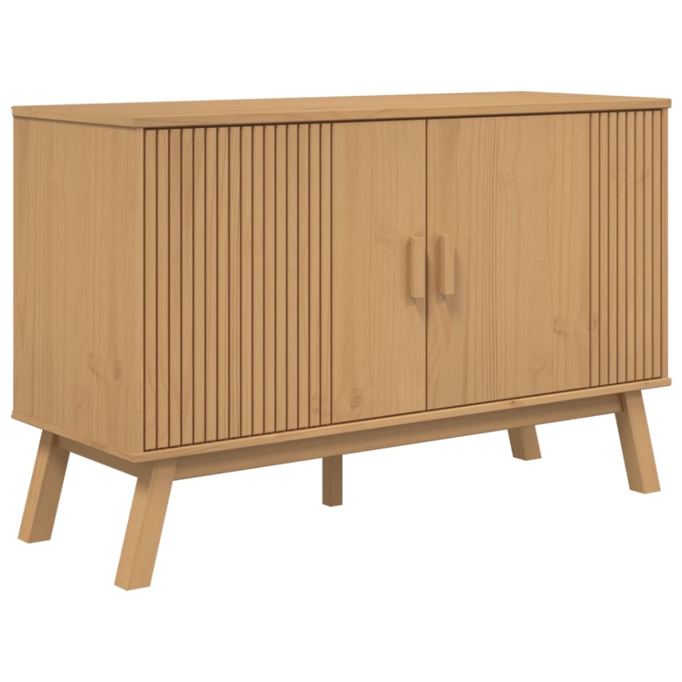 Dulap OLDEN, maro, 114x43x73,5 cm, lemn masiv pin - 1 | YEO