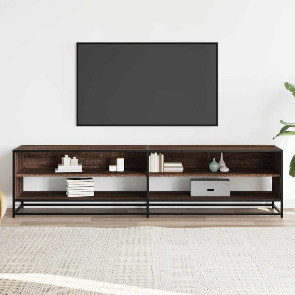 Dulap TV, stejar maro, 180,5x40x46 cm, lemn prelucrat - 2 | YEO