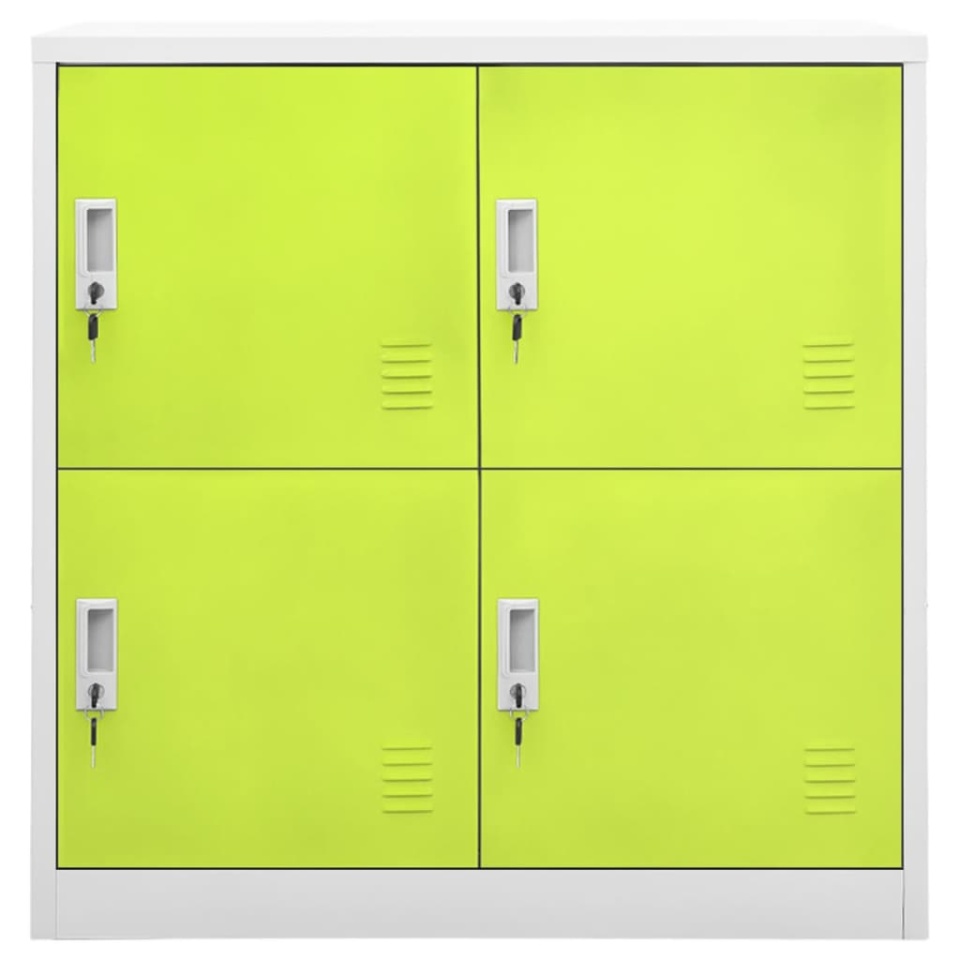 Dulap vestiar, gri deschis și verde, 90x45x92,5 cm, oțel - 1 | YEO