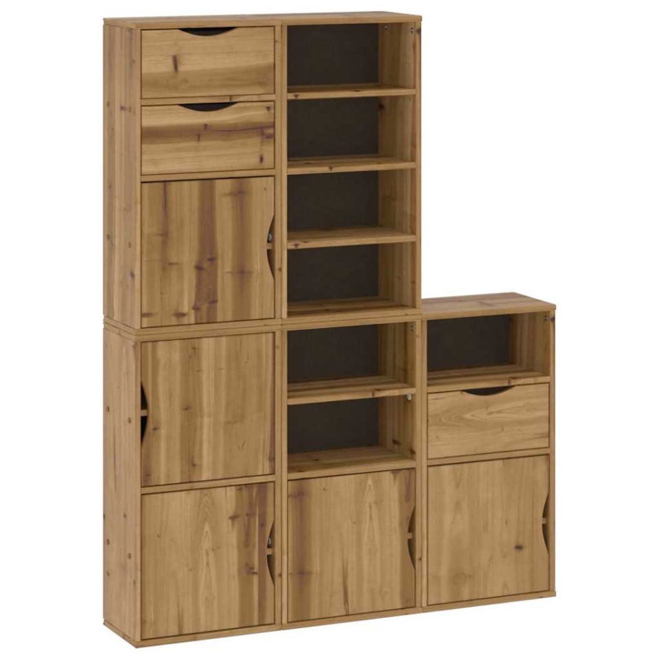 Dulapuri laterale 5 buc ODDA 40x24x79 cm lemn masiv de pin - 1 | YEO