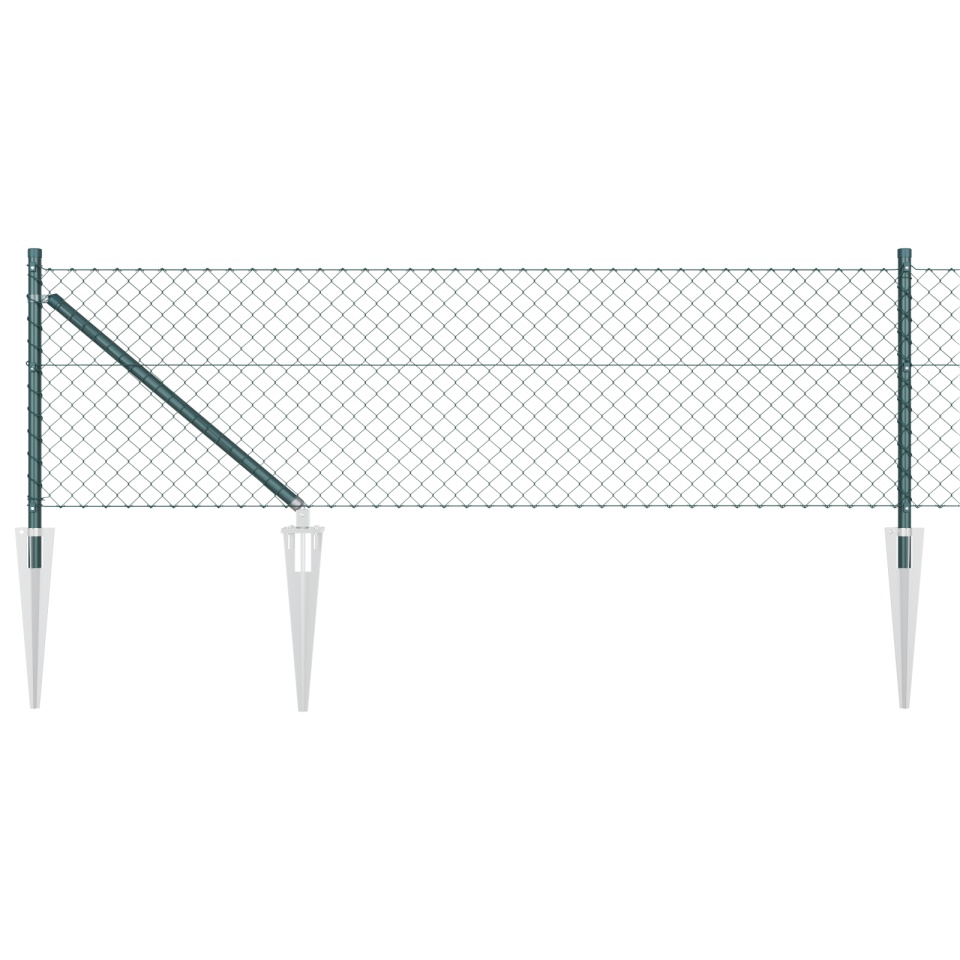 Gard de legătură cu 7 stâlpi cu vârf 0.6x10 m din oțel galvanizat - 1 | YEO