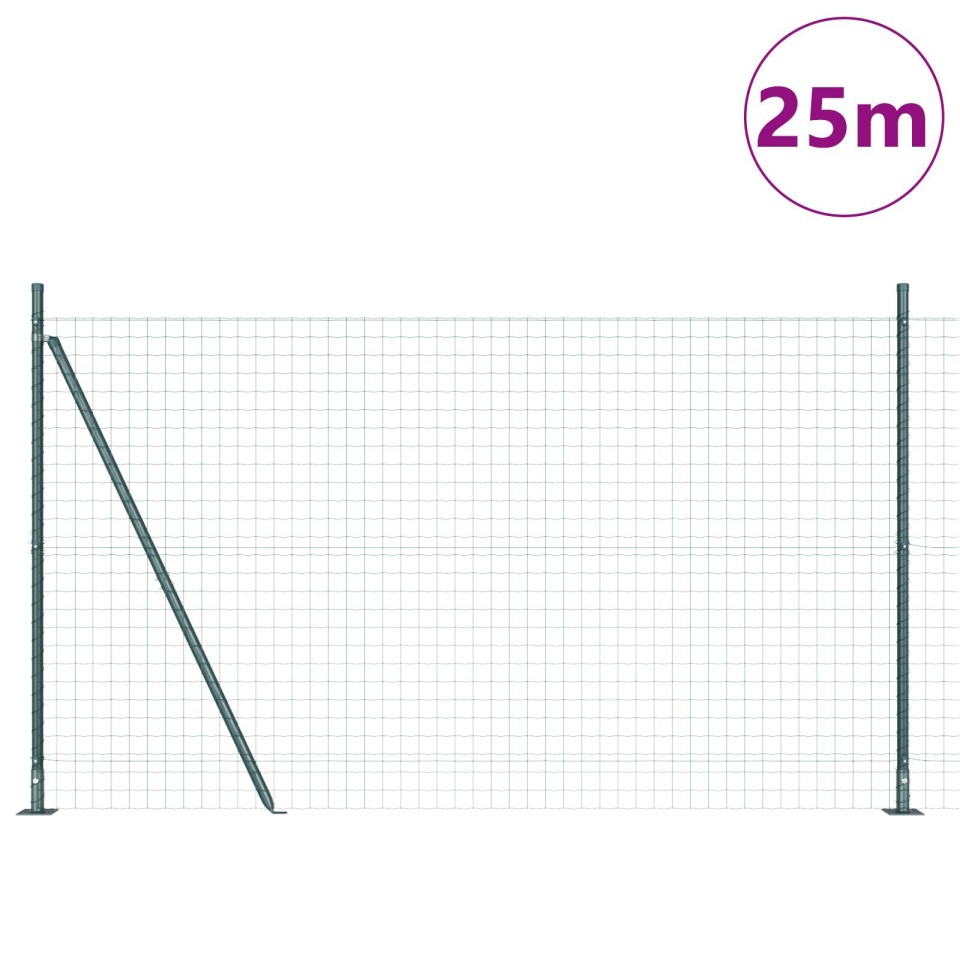 Împrejmuire Euro cu 13 Stâlpi Flanșați 1.2x25 m Oțel Galvanizat - 2 | YEO