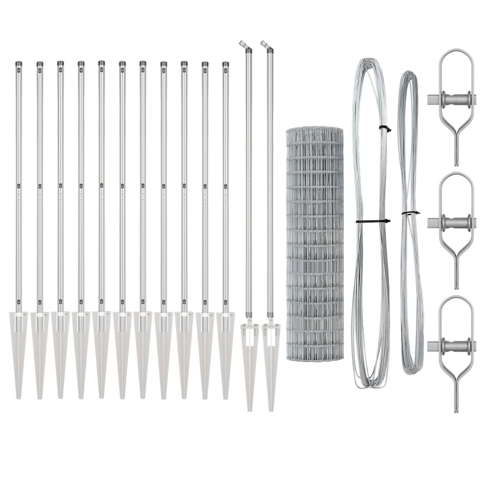 Împrejmuire Euro cu 13 suporturi cu vârf 1.2x25 m Oțel galvanizat - 1 | YEO