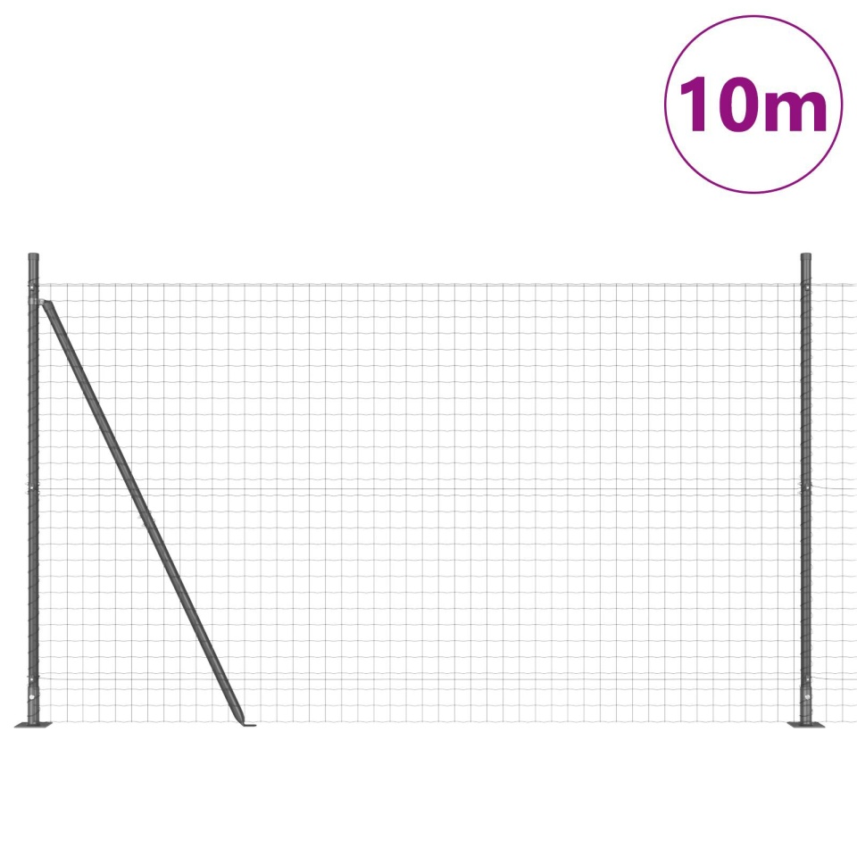 Împrejmuire Euro cu 7 stâlpi flansați 1.5x10 m din oțel galvanizat - 2 | YEO