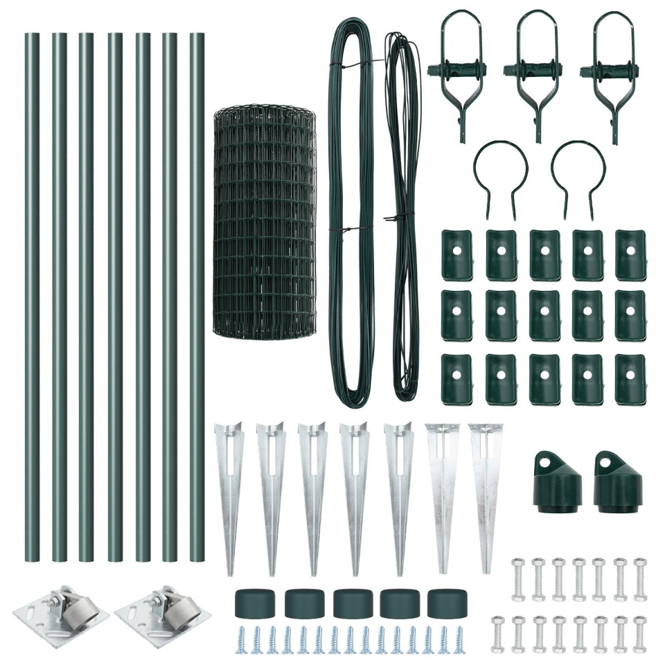 Îngrădire Euro Set de 2 Verde Metal 10 x 0.8 m Durabil - 3 | YEO