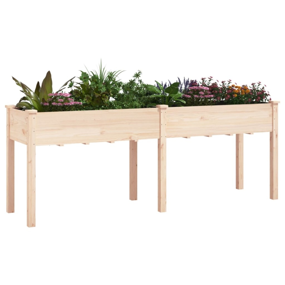 Jardinieră cu căptușeală, 203x53x76 cm, lemn masiv de brad - 2 | YEO