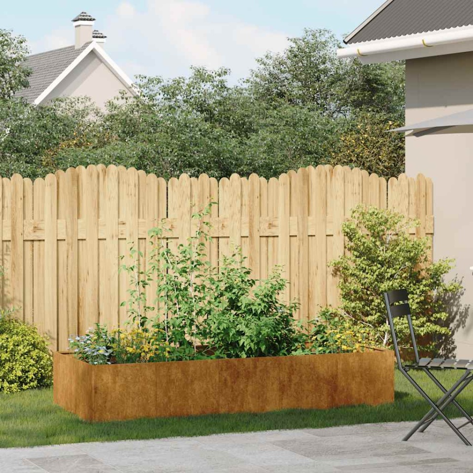Jardinieră Rusty 200x80x40 cm Oțel pentru intemperii - 2 | YEO