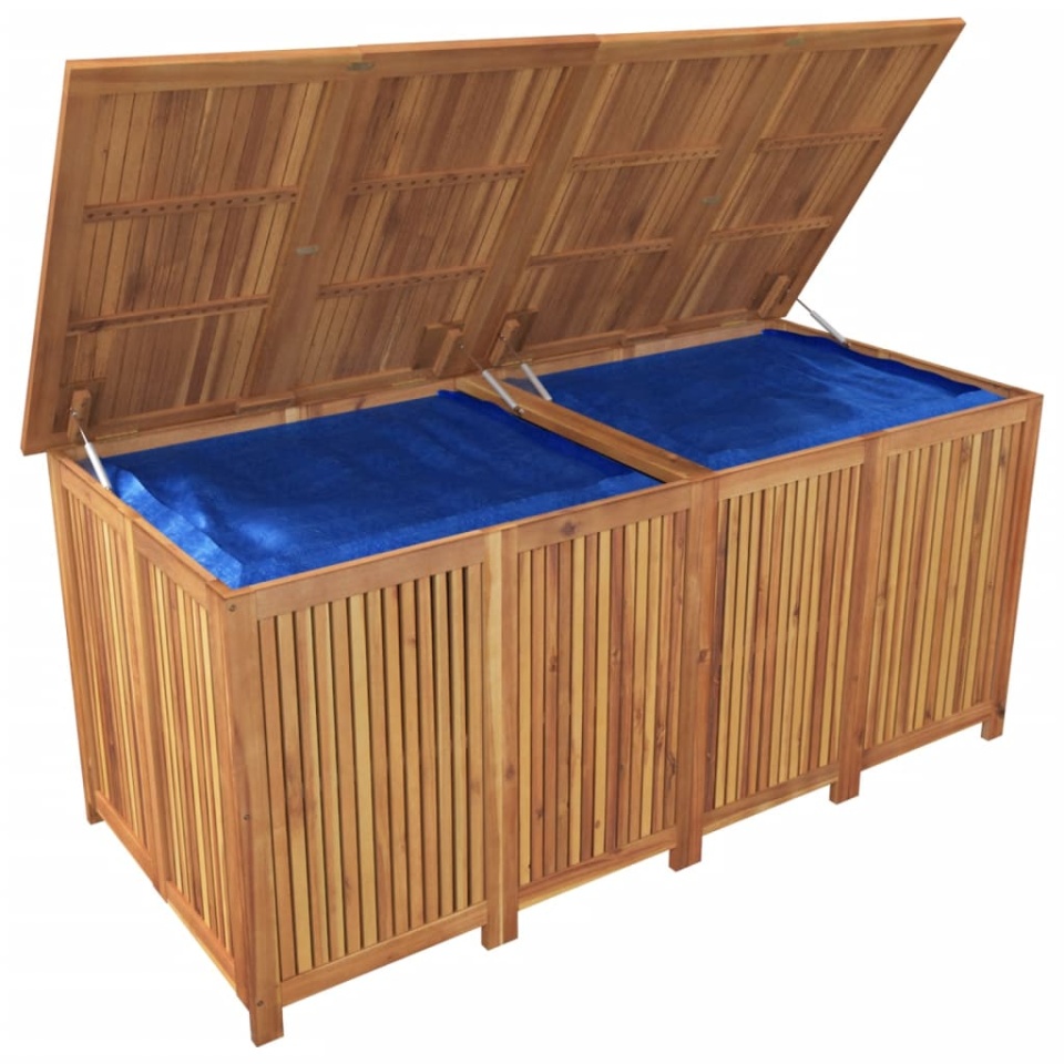 Ladă depozitare pentru grădină 175x80x75 cm lemn masiv acacia - 2 | YEO