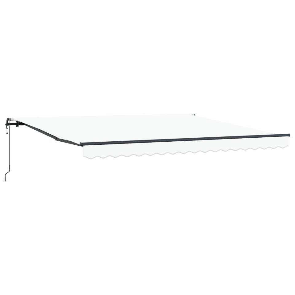 Marchiza Automată Retractabilă Albă 400x350 cm, Material de Înlocuire pentru Marchiză pentru Cadru de 4x3.5 m Alb - 1 | YEO