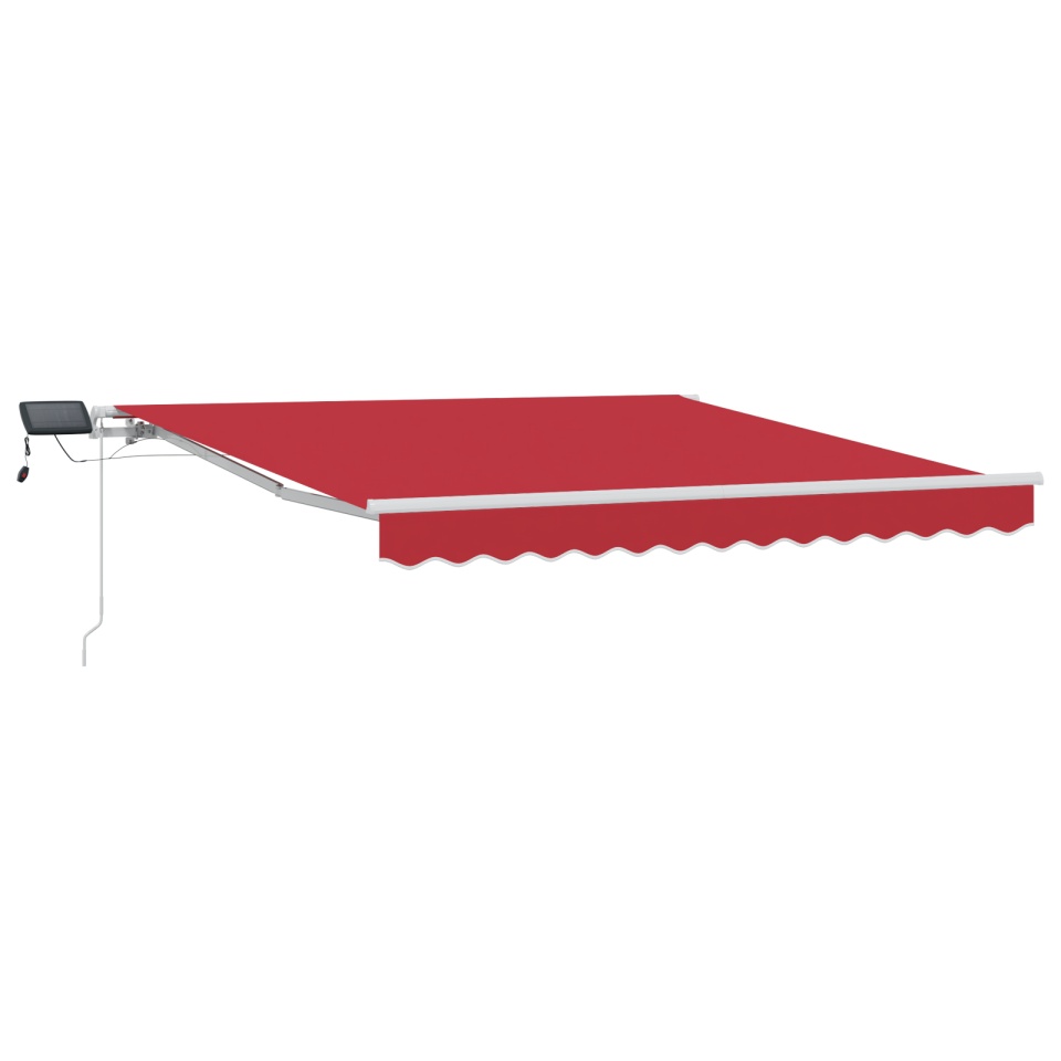Marchiză Manuală Retractabilă cu LED Roșie 300x250 cm, Material de Înlocuire pentru Marchiză 3x2.5 m Roșie - 1 | YEO
