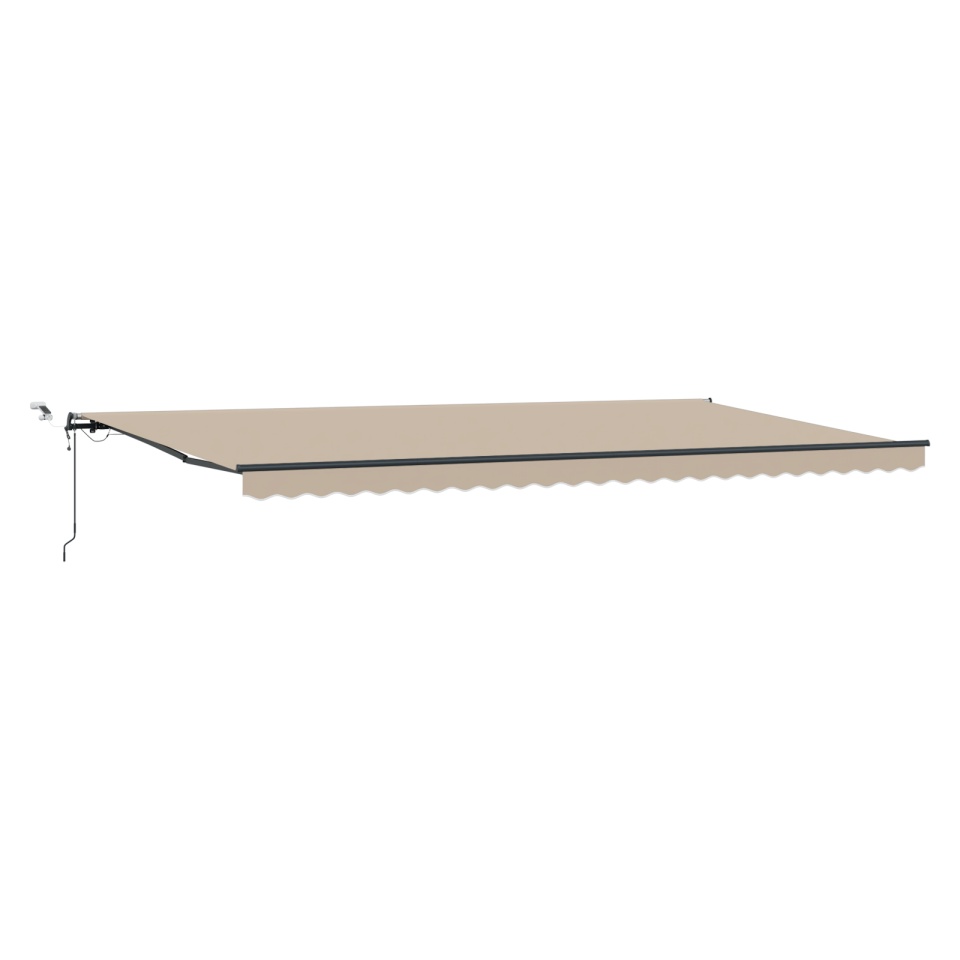 Marchiză retractabilă automată cu LED Bej 600x300 cm, Material de înlocuire pentru marchiză 6x3 m Bej - 1 | YEO