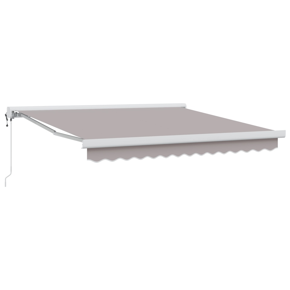 Marchiză Retractabilă Automată Gri Deschis 300x250 cm, Fabrică de Înlocuire pentru Marchiză 3x2,5 m Cadru Gri Deschis - 1 | YEO